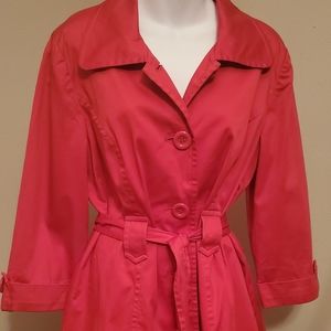 Red trench coat